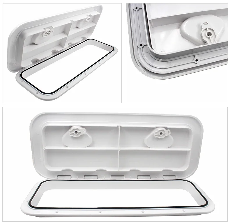 243*607mm ABS Plastic Anti Aging Ultraviolet Wit Dek Marine Hatch Deck Toegang Hatch Bootluiken Inspectie jacht Cover