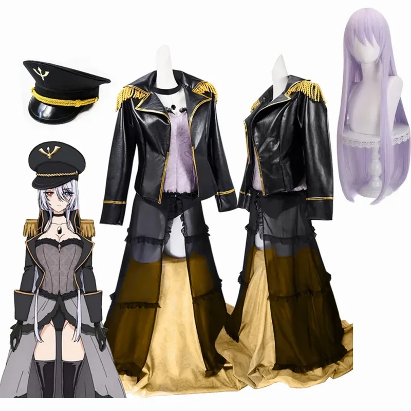 My dress-up Darling Marin kitgawa cosplay costumes sexy cool black Lobelia military uniform wig Kuroe zhouku cosplay costume