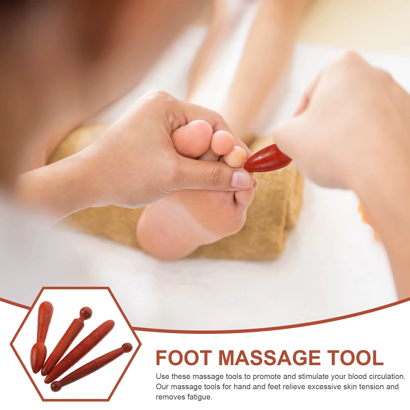 

4 Pcs Acupoint Stick Massage Set Massager Sticks Foot Tool Facial Manual Massagers The Face