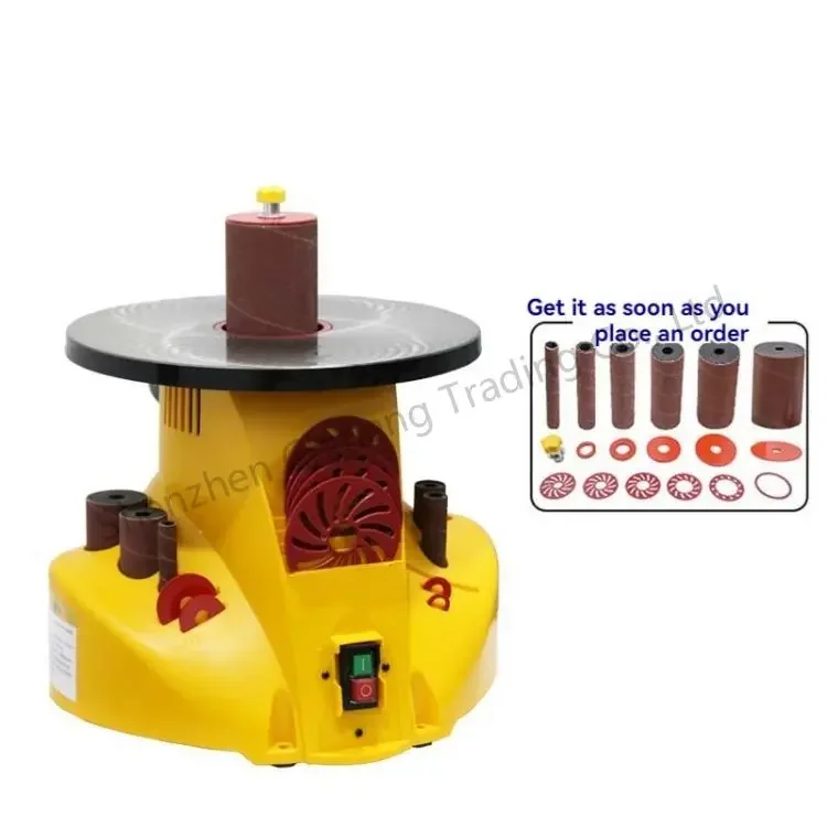 300W 14-inch Sand Column Machine Shaft  Drum Machine Woodworking Instrument Furniture Polishing