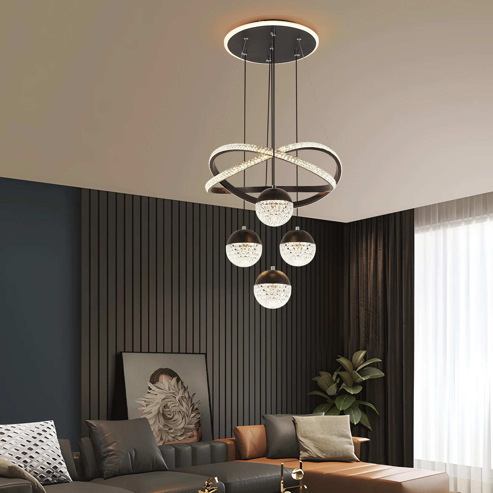 Moderne LED hanglamp met chass - Lighting Decor Bedroom recensie en prijs