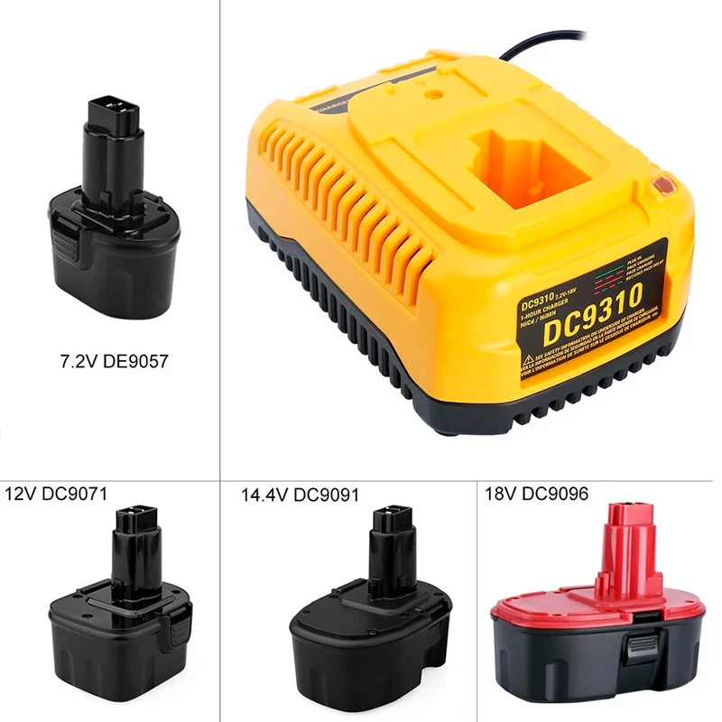 DC9310 Replacement Battery Charger for Dewalt 7.2V-18V NiCad NiMh Batteries No Battery view 2