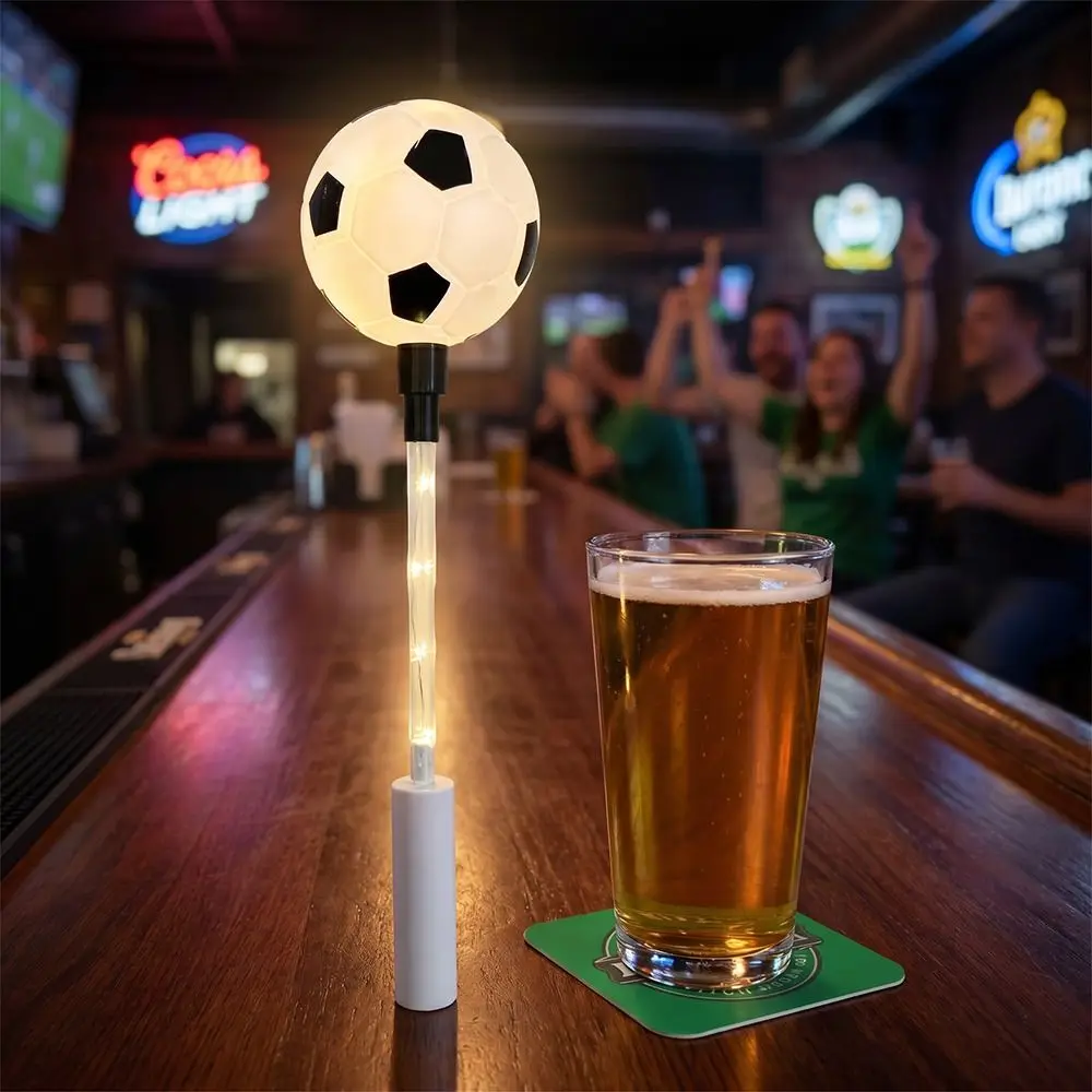 LED Glow Football LED Glow Sticks Reusable Flashing Light Soccer Shaped LED Glow Wand Football Shape Soccer Shaped