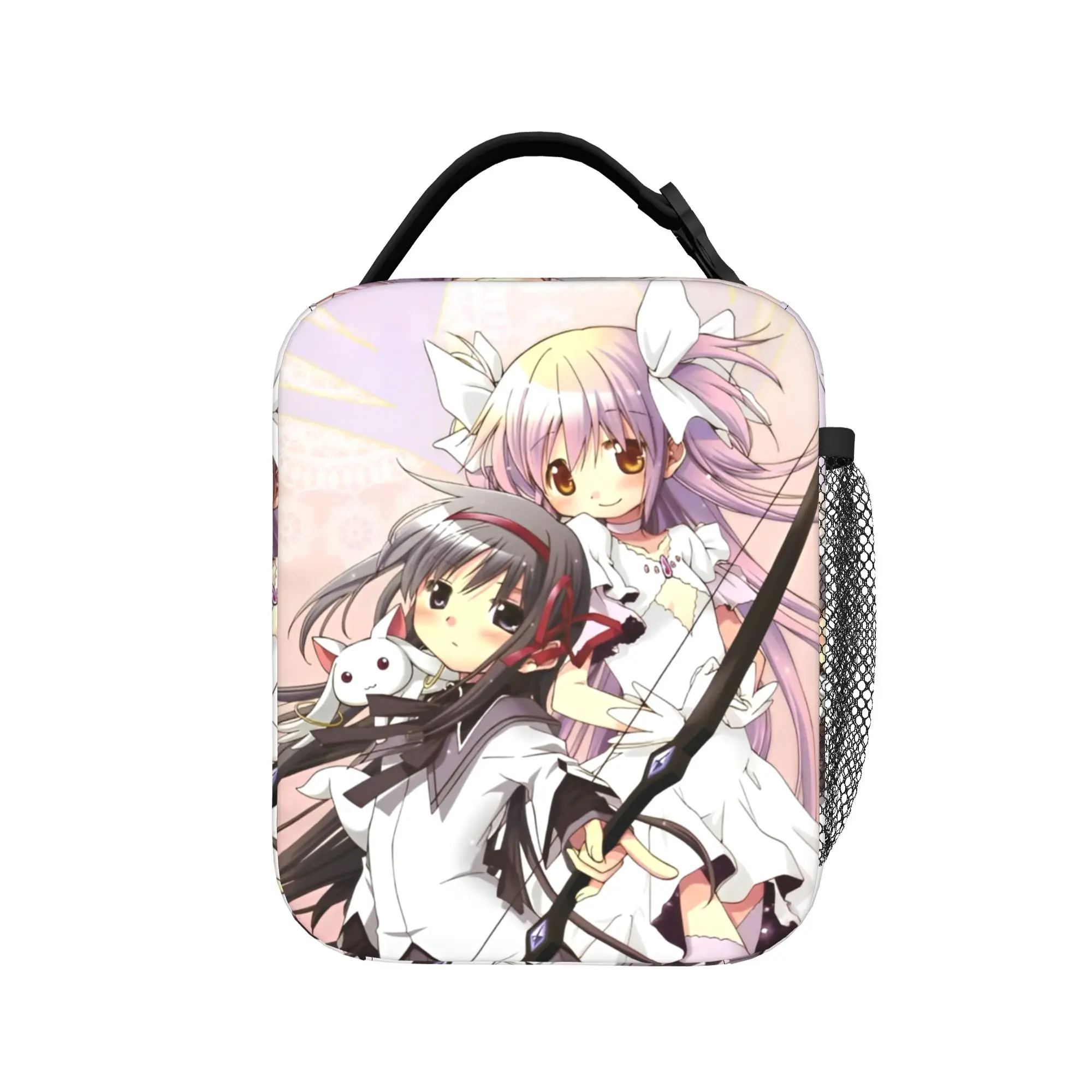Puella Magi Insulated Lunch Bags High Capacity Homura  Meal Container Cooler Bag Tote Lunch Box Beach  Outdoor Food Storage Bags