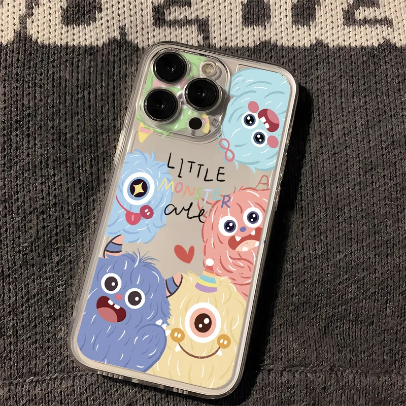 Disneys Little Monster Phone Case For IPhone 16 15 14 13 12 11 Mini Pro Max X XR XSMax 7 8 Plus SE20 Transparent Cover image 4