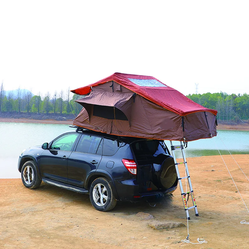 Custom Large Space Soft Roof Top Tent, Lightweight Foldable Durable Camping Shelter Fit 4X4 Off-Road Car