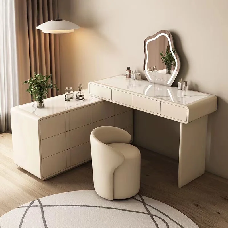 Furniture Bedroom Makeup Toilets Deals Nail Table Chair Luxury Nightstand Woman Dressing Portable Coiffeuse Toiletries Set