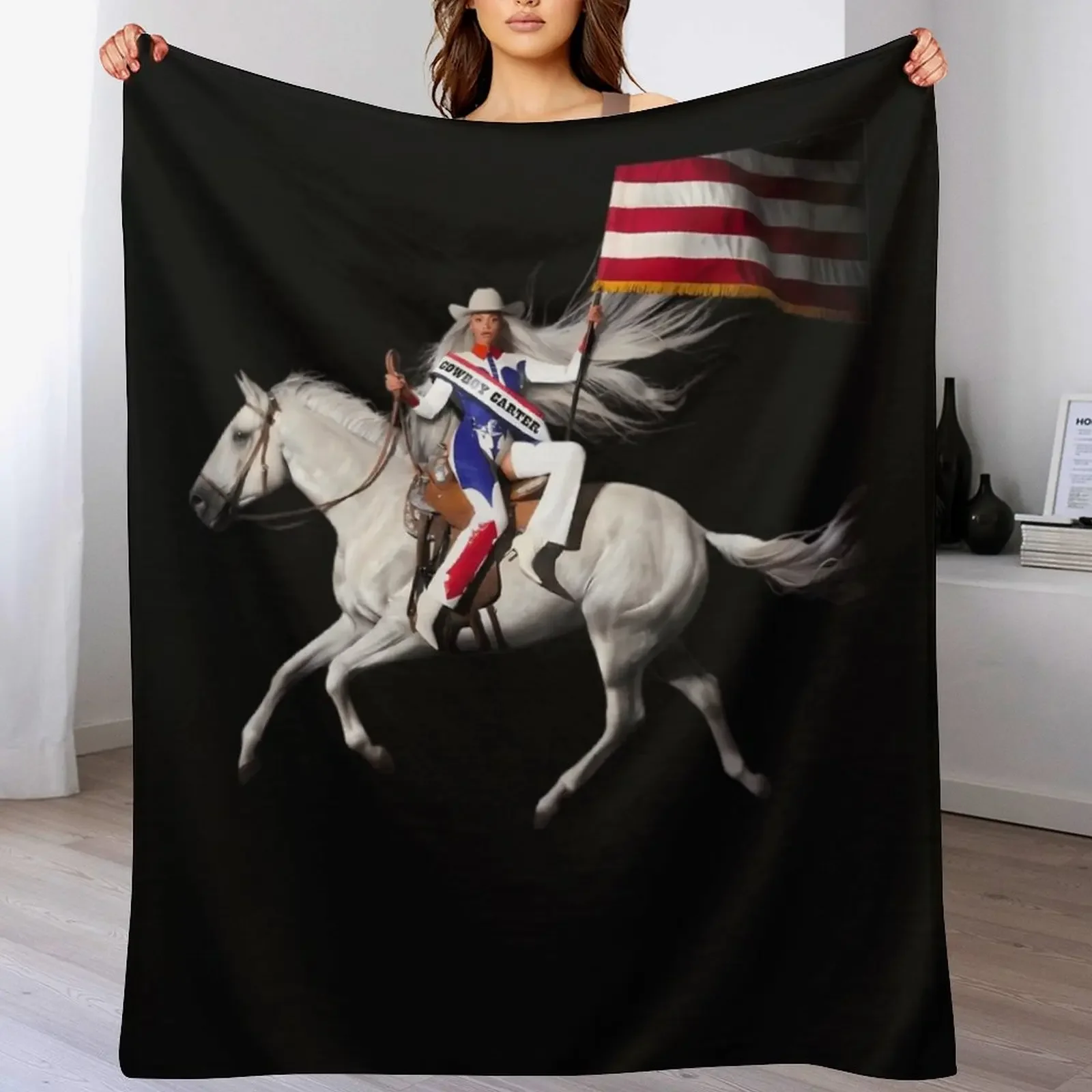 

Cowboy Carter Throw Blanket Decorative Soft Throw Blanket for Couch Sofa