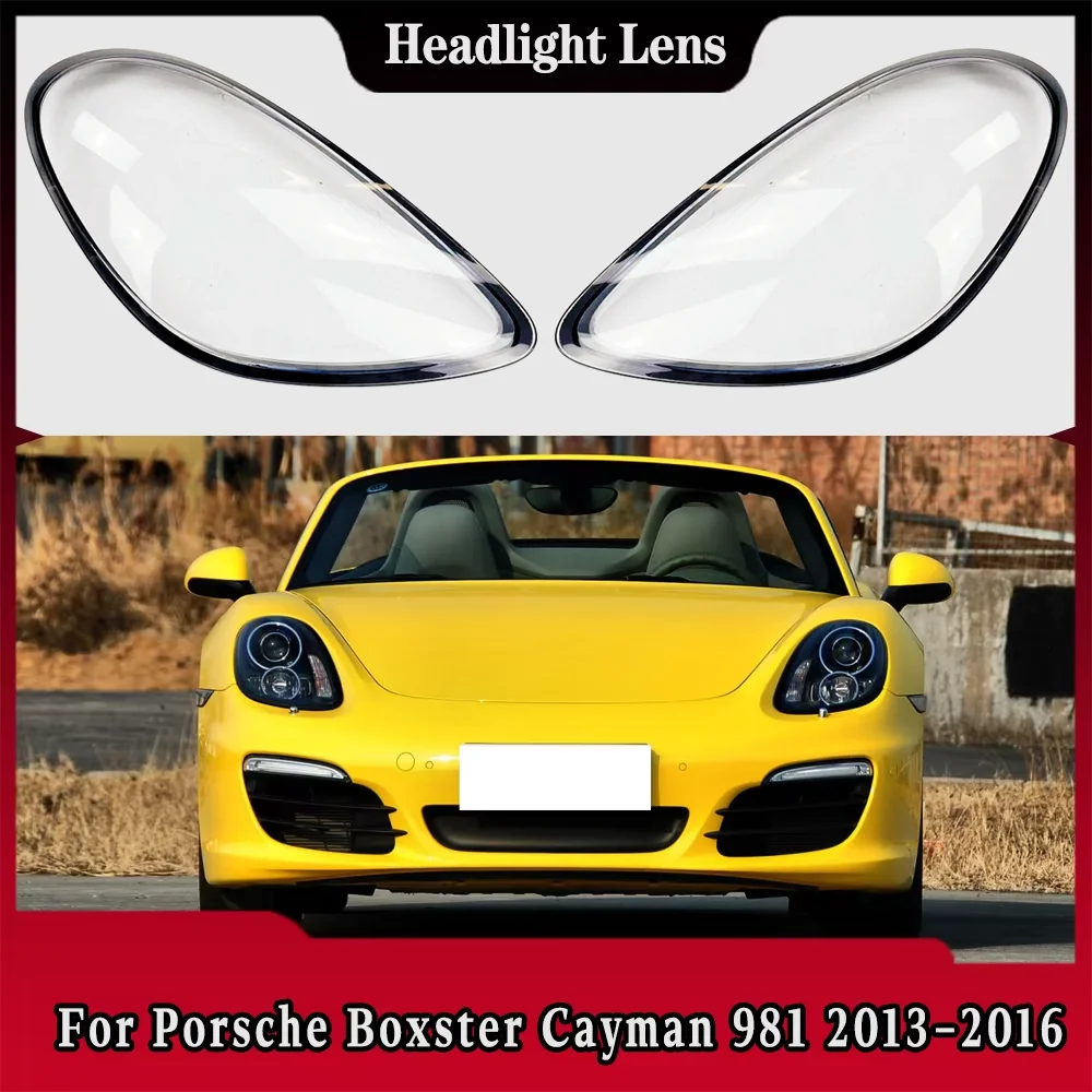 

Для Porsche Boxster Cayman 981 2013 2014 2015 2016, крышка фары, линза из плексигласа, замена оригинального абажура