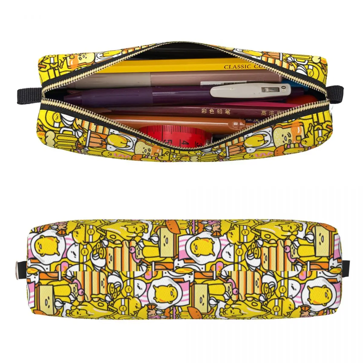 Cartoon Gudetama The Lazy Egg Pencil Case Fun Pen Bag Student Large Storage Office Gift Pencil Pouch