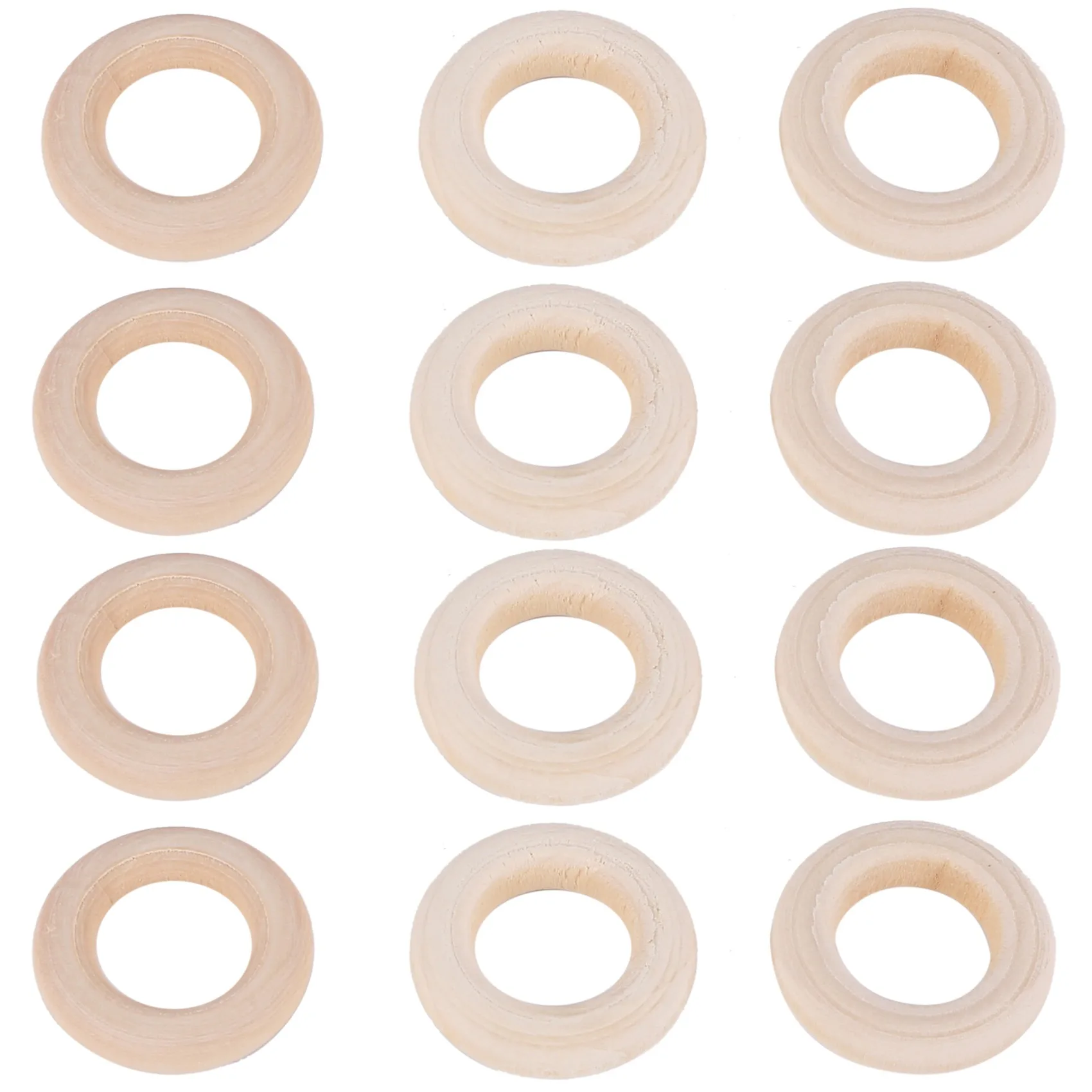 【Limited Offer】150 Pcs 25 Mm/1 Inch Wooden Craft Ring Unfinished Wooden Rings Circle Wood Pendant Connectors for DIY Projects