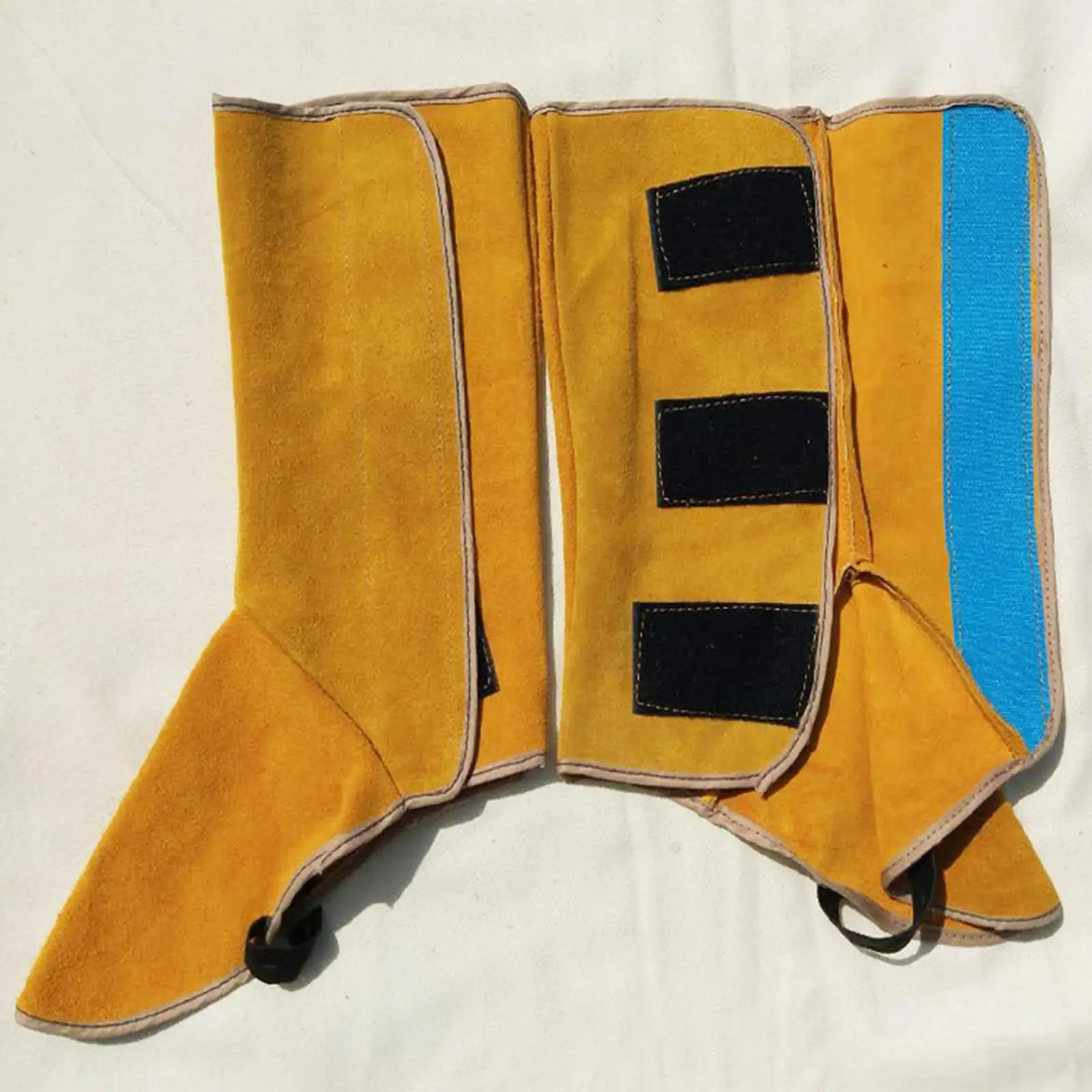 2Pcs Welding Boot Cover Leather Welding Spats Tools Safe Fire Resistant Welder Shoe Protector Welding Gaiters for Barbecue