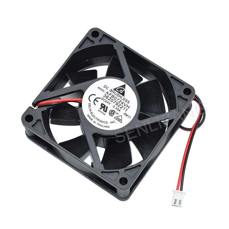 

For DELTA Cooling Fan AFB0724VH 3620792211 7025 DC24V 0.33A 7CM Two Pins