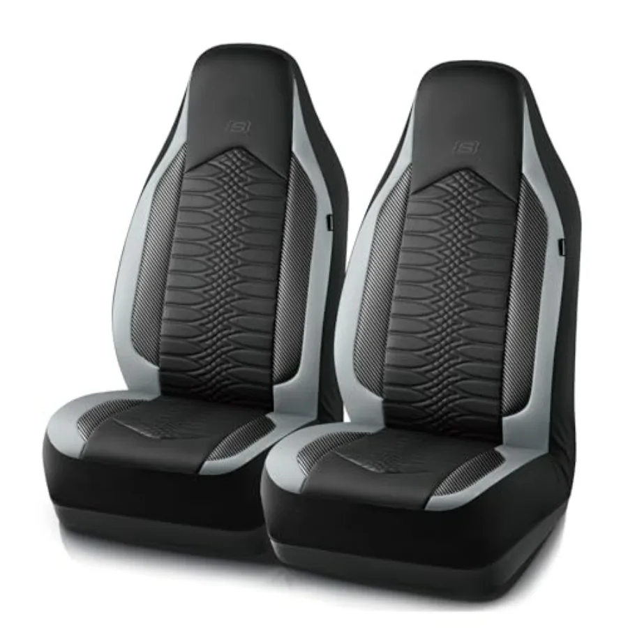 

Чехлы для автомобильных сидений из пены с эффектом памяти, кожаные, с высокой спинкой, стеганые, водонепроницаемые, для спортивных автомобилей, на передние сиденья, совместимые с подушками безопасности