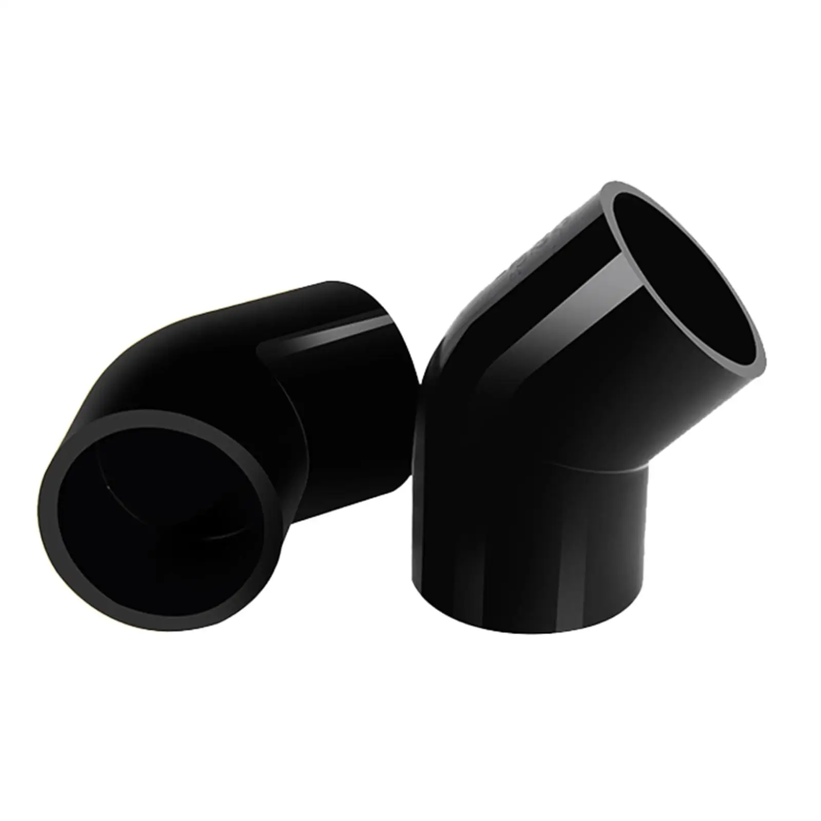 10x PVC Pipe Fittings Coupling 45 Degree Elbow 2 Way Bend Connection Socket Joint Connector for DIY Shed Greenhouse Black