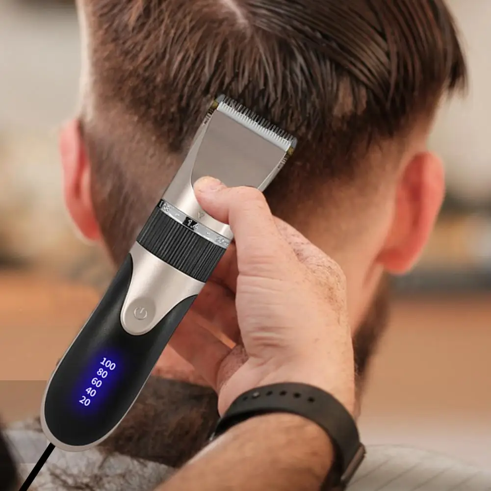 Razors Ceramic Blade Electric Hair Clipper Digital Display Hair Trimmer USB Rechargeable Hair Cutter Barber Machine