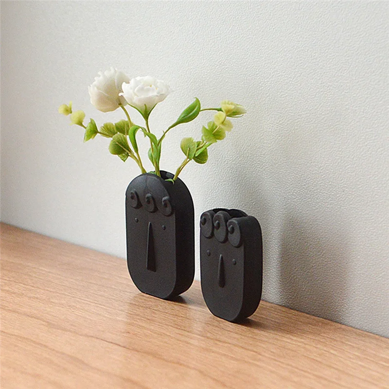 

3PCS 1/6 Scale Miniature Dollhouse Mini Face Vase Mini House Decoation for Barbies Blyth BJD Doll Accessories,3