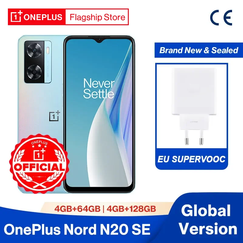 

OnePlus Nord N20 SE N 20 Global Version 4GB 64GB 33W SUPERVOOC Charge 5000mAh 50MP Dual Camera Mobile Phone Cellphone