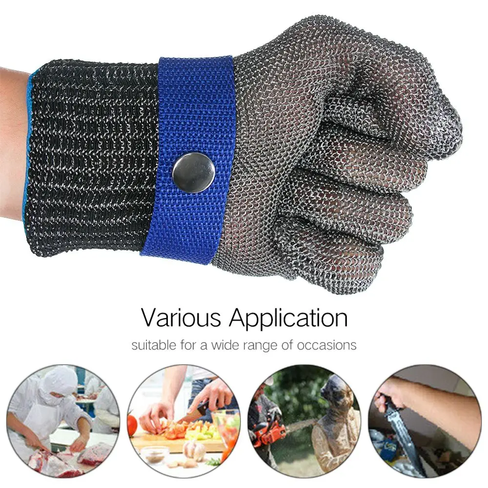 Mesh Butcher Mittens Hand Protection Work Stab Resistant Glove Safety Cut Proof Protection Gloves Stainless Steel Metal