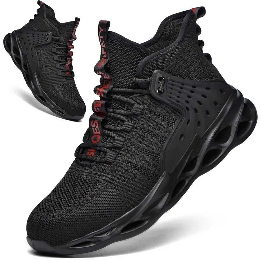 

Toe Shoes for Men Women Lightweight Steel Toe Sneakers Mid Cut Indestructible Work Boots Construction Safety Shoes