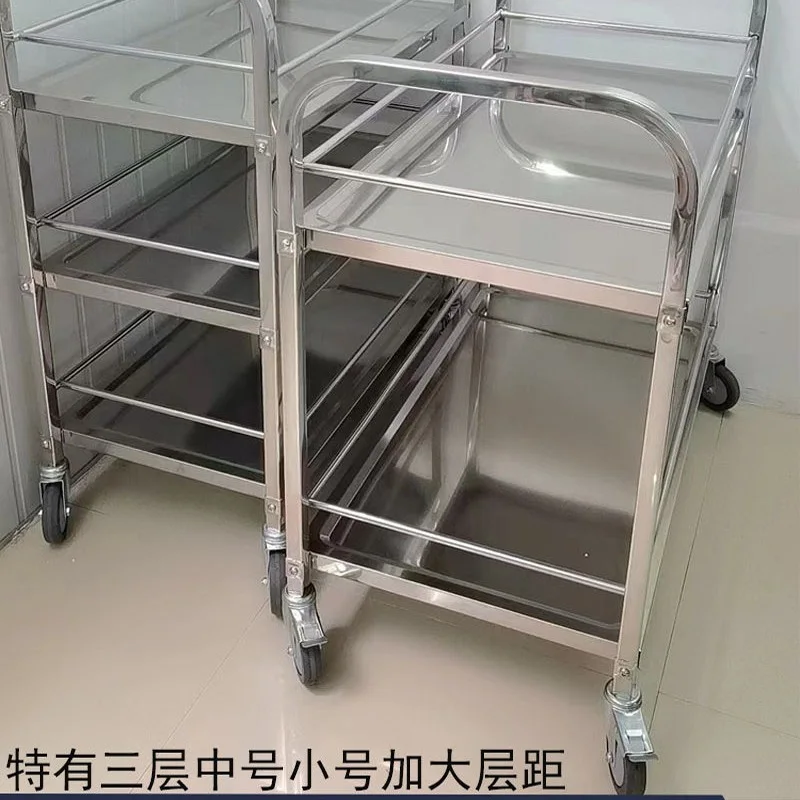 Disassembly and assembly of stainless steel KTV, beverage cart, snack stall, kindergarten food cart, tea , double-laye