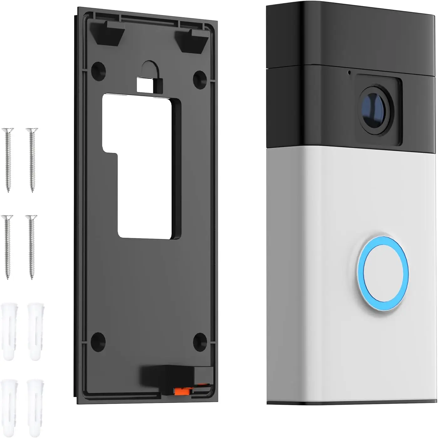 

No-Drill Mount for Ring Battery Doorbell (2024 Release), Doorbell Mounting Holder Bracket for Apartments, Office, Houses (1