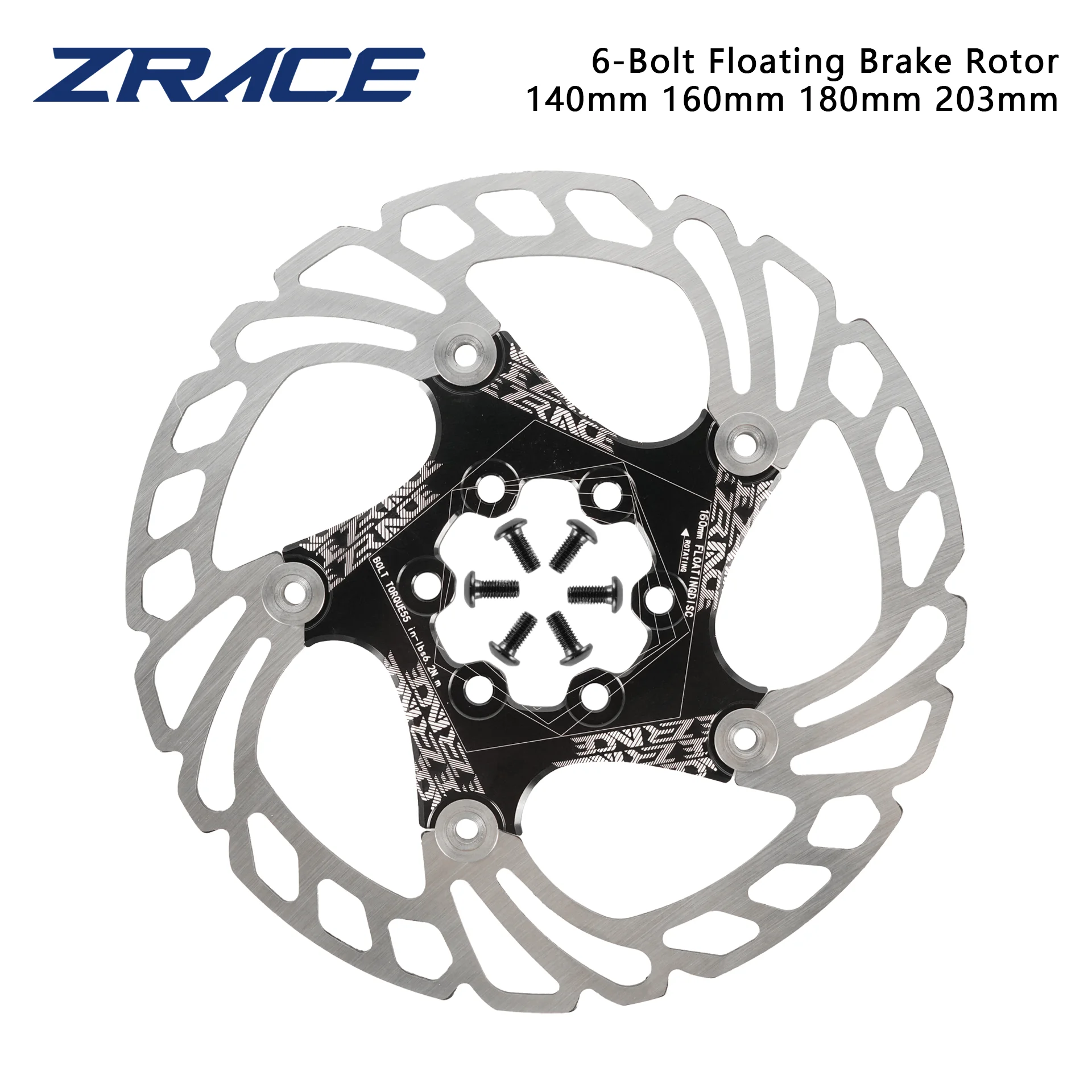 ZRACE MTB Bike Disc Brake Rotor Strong Heat Dissipation Floating 140mm 160mm 180mm 203mm