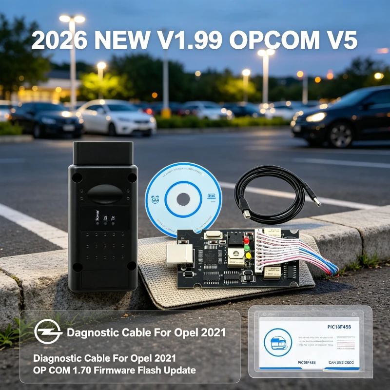 V1.99 OP‑COM Auto Diagnostic Cable PIC18F458 Chip CAN BUS OBD‑2 Fault Code Reader