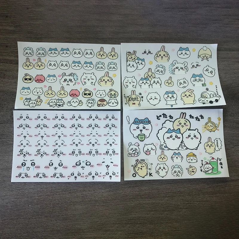 JIYI Cute Hachiware Usagi Momonga Transfer Stickers Waterproof Decorative Stickers for Diary Phone Laptop Bottle DIY Crafts