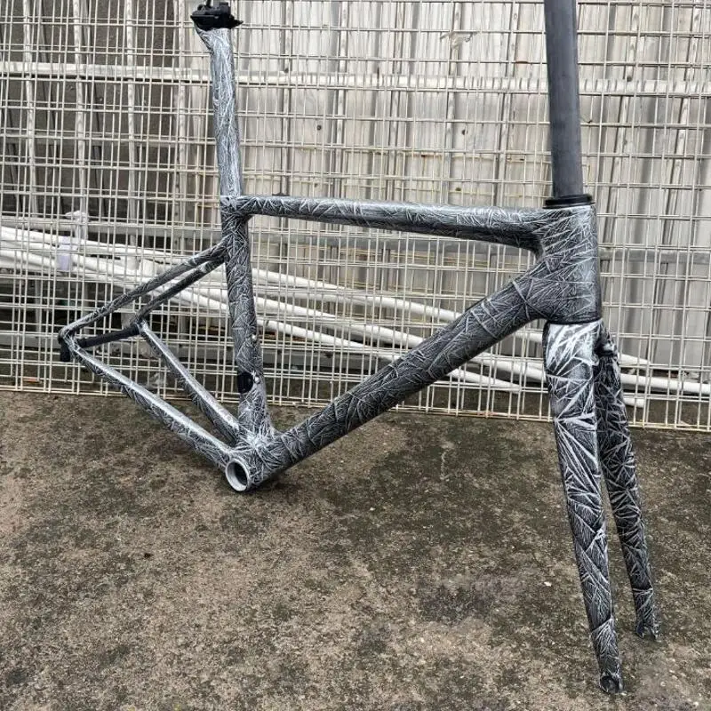 2023 V3RS New Frozen Gray High Quality T1100 Carbon Road Frame Ultralight Frameset:Carbon Frame+Fork+Headset+Seatpost+Clamp