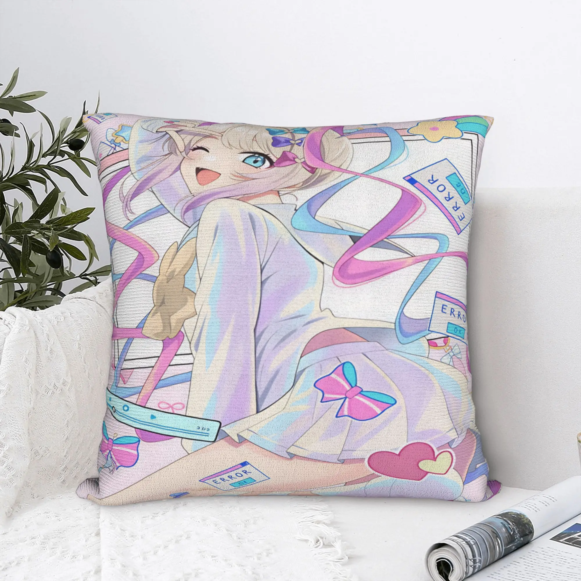 N-Needy Streamer O-Overload KAngel Pillow Cover  Retro Trendy Pillow Case For Living Room Chair Graphic Cushion Cover Gift Idea