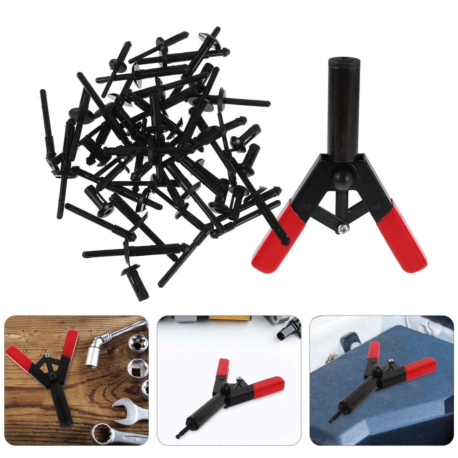 Pistola per rivetti Kit cieco automobilistico Strumento Pannello per auto Rivettatrice manuale Rivetti in plastica per auto