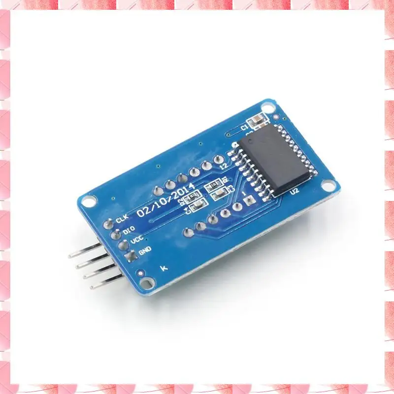 JAJA TM1637 Modulo LED 4 Scheda driver seriale per Arduino, Tubo orologio anodo rosso a 7 segmenti da 0,36 pollici