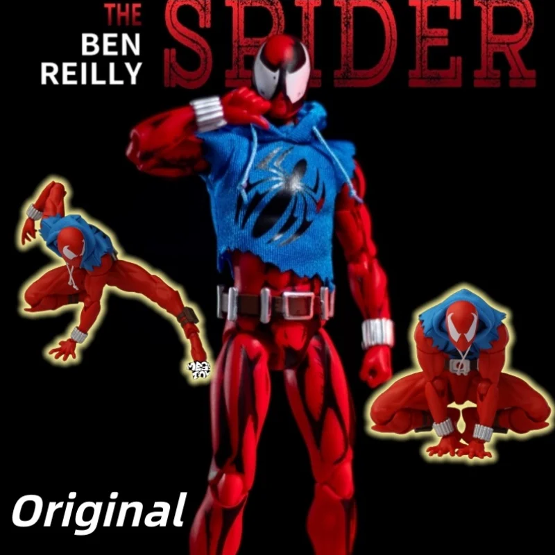 

Hot New Mess Toys Scarlet Hero Scarlet Spider Man Messtoys Spiderman Anime Action Figure Figurine Statue Model Gifts Kids Toys