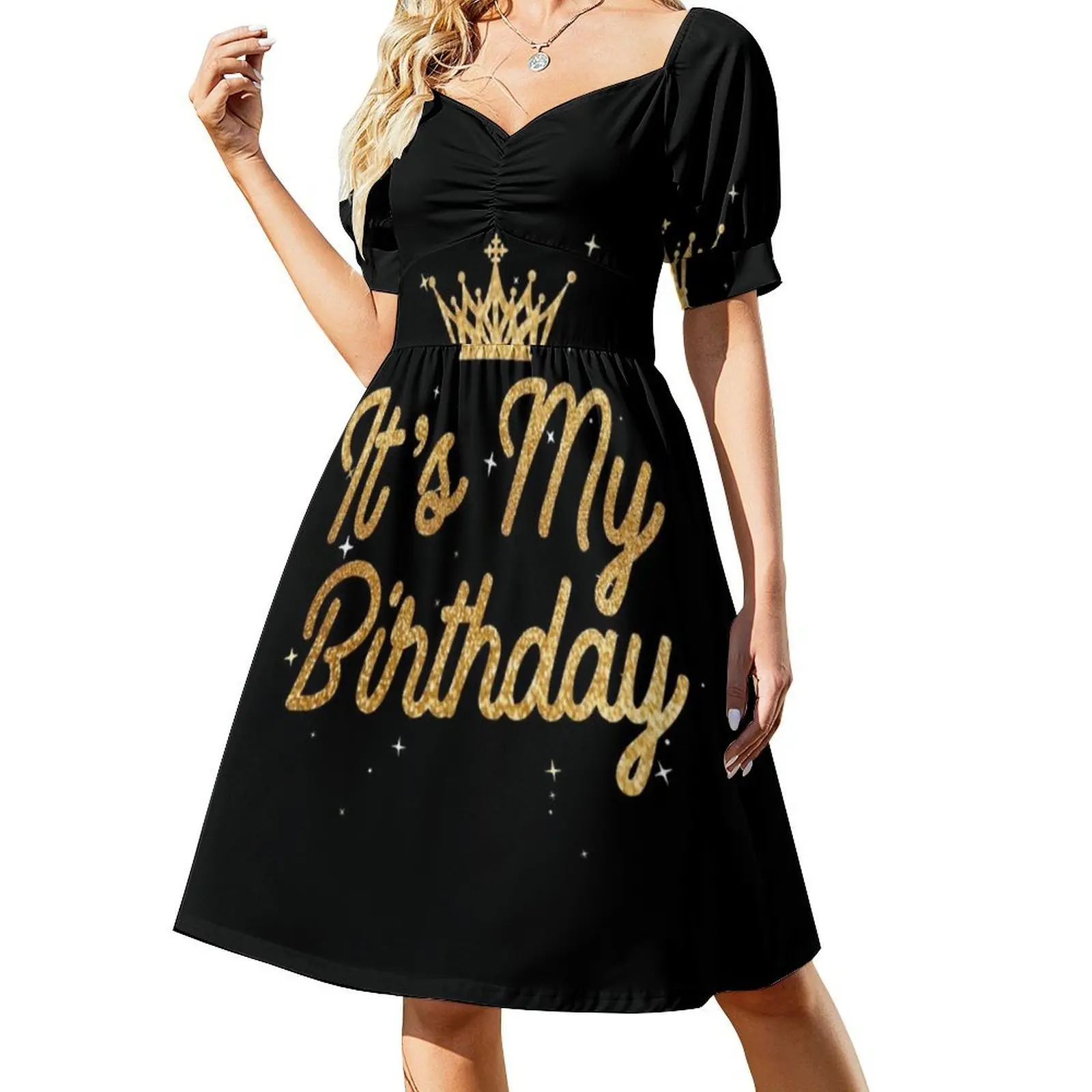 فستان حفلات أعياد الميلاد النسائية ملابس نادي مطبوعة عصرية للنساء كعكة عيد الميلاد وحفلات أعياد الميلاد المسائية #2