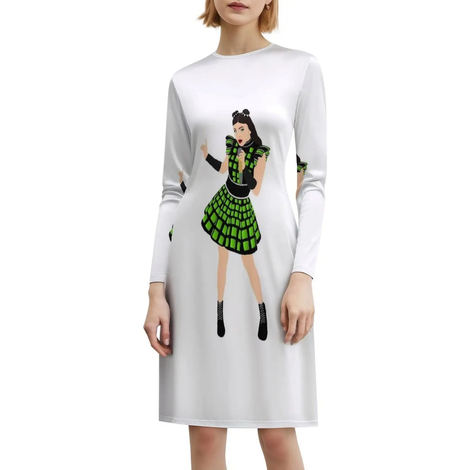 فستان Anne Boleyn-Six The Musical Bohemian بدون أكمام متعدد الطباعات لحفلات عطلة الشاطئ فستان Six Six The Musical Anne Boleyn #6