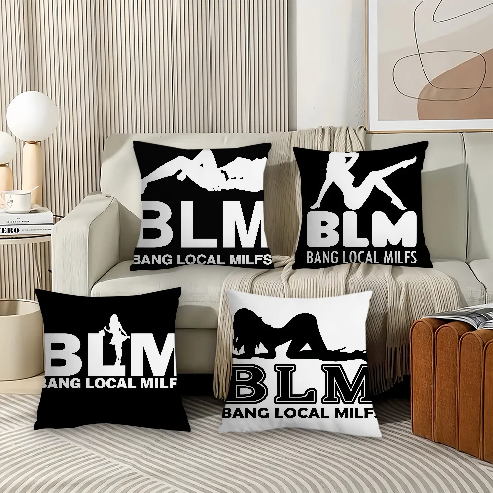 

Fashion BLM Bang Local Milfs COOL Pillow Case Office Cushions Suitable For Sofa Car Bedroom Decorative Cushion Cover