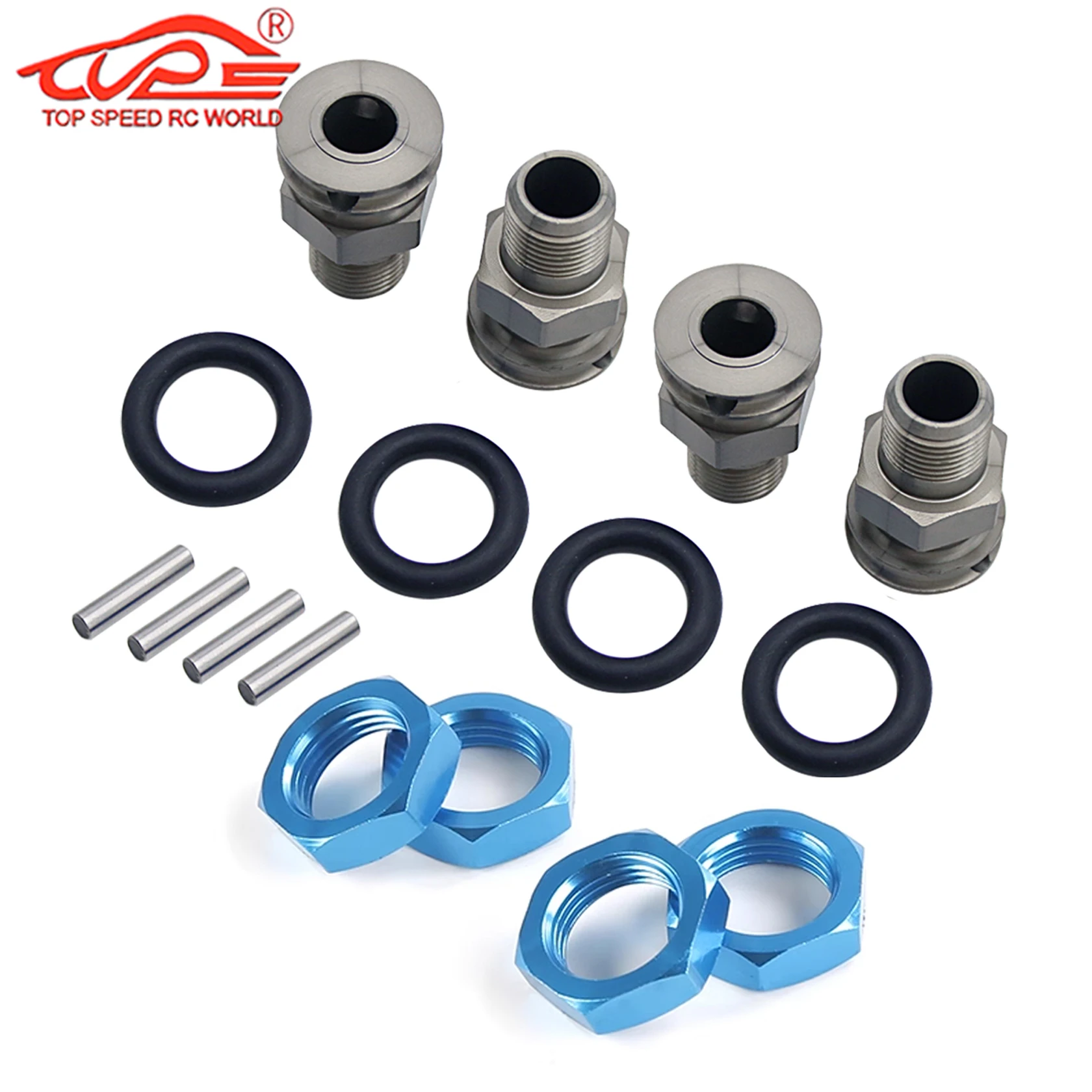 Metal Front Rear 24mm Hex Hub Axle or Wheel Nut 4pcs for 1/5 Losi 5ive T ROFUN ROVAN LT KingmotorX2 FID QL DTT Rc Car Parts