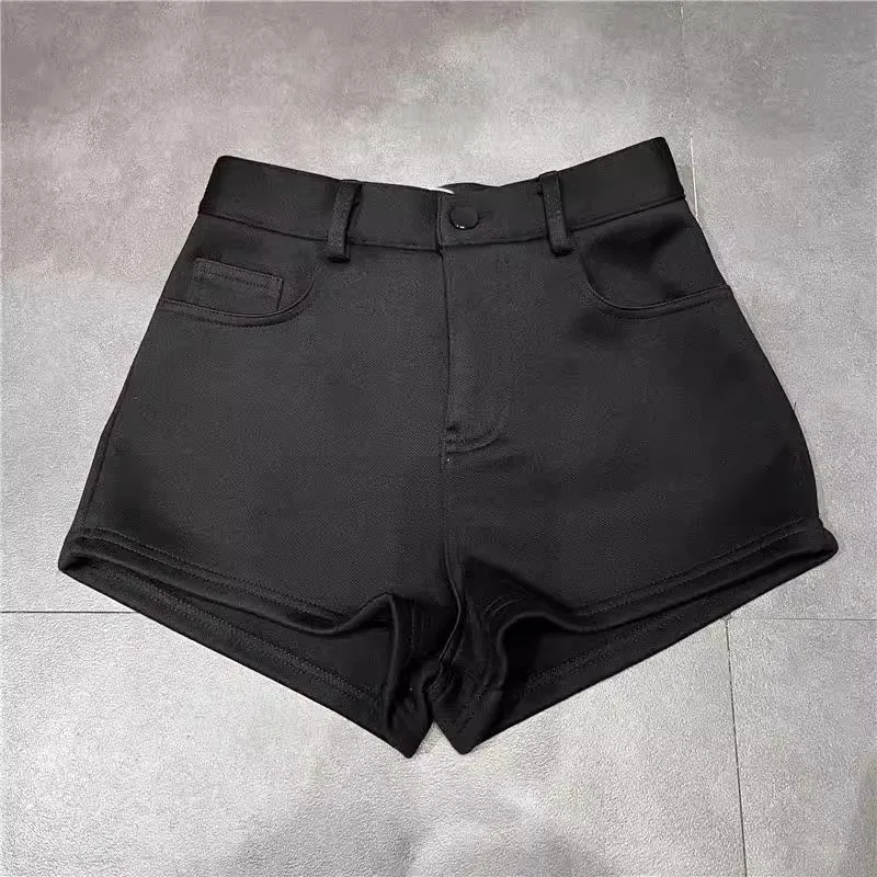 ハイウエストショートパンツ レディース 秋新作 2025 セクシー 伸縮性 ヒップラップ カジュアル ホットパンツ