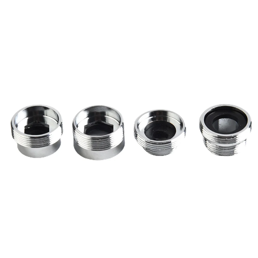 คุณภาพสูงอะแดปเตอร์ด้าย Water Tap Rotatable Silver Sink Diverter วาล์ว Aerator ก๊อกน้ํา Bubbler หัวฉีดกรอง