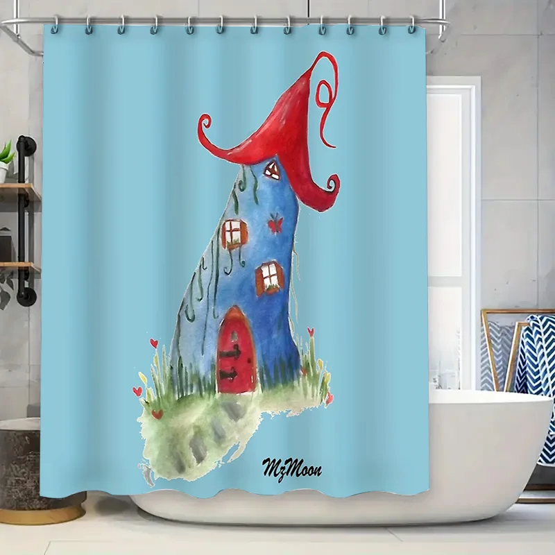 

Whimsical Cottagecore Shower Curtain Botanical Bluebell Forest Fairycore Backdrop Nature Inspired Home Decor Bathroom Art Vintag