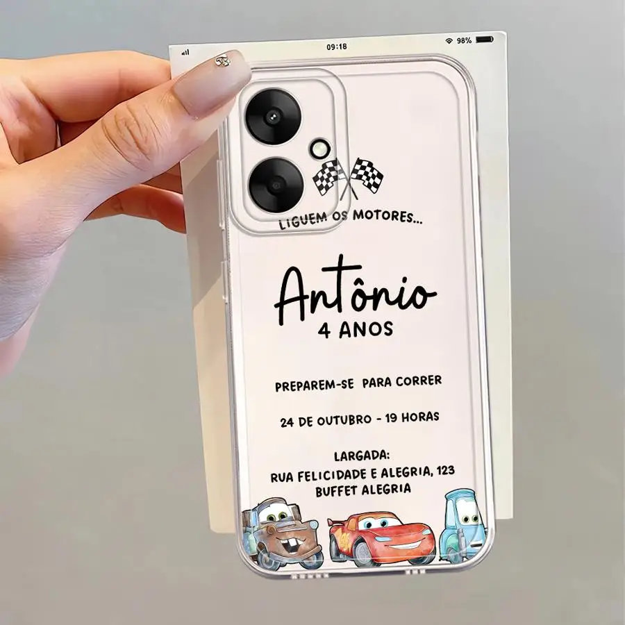 Funda para Xiaomi Poco X3 NFC X3 Pro Funda transparente Disney Lightning McQueen Cars