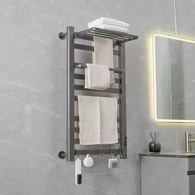 Carbon Fiber Towel Warmer Heater Smart Bathroom Drying Rack Electric Bath Towel Holder Home Intelligent Bathroom Heating System