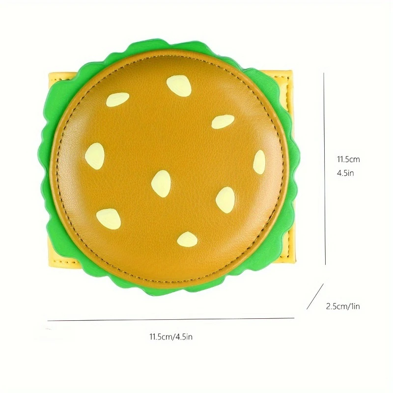 Portefeuille mignon pour femme, portefeuille en forme de hamburger, cheeseburger, cadeau novateur, portefeuille exquis pour fête