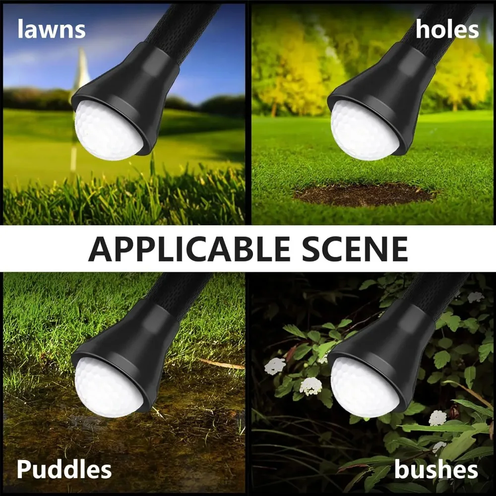 ​​2PCS Golf Ball Pickup Tool for Putter Grip, Quick Install Retriever Claw Grabber, Back Saver Accessory with Suction Cup