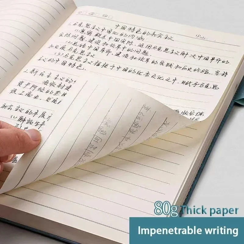 Ultra-Thick A4 Notebook - Soft Leather Business Notepad for Work Meetings Office Diary Sketchbook Cute Student Record Book