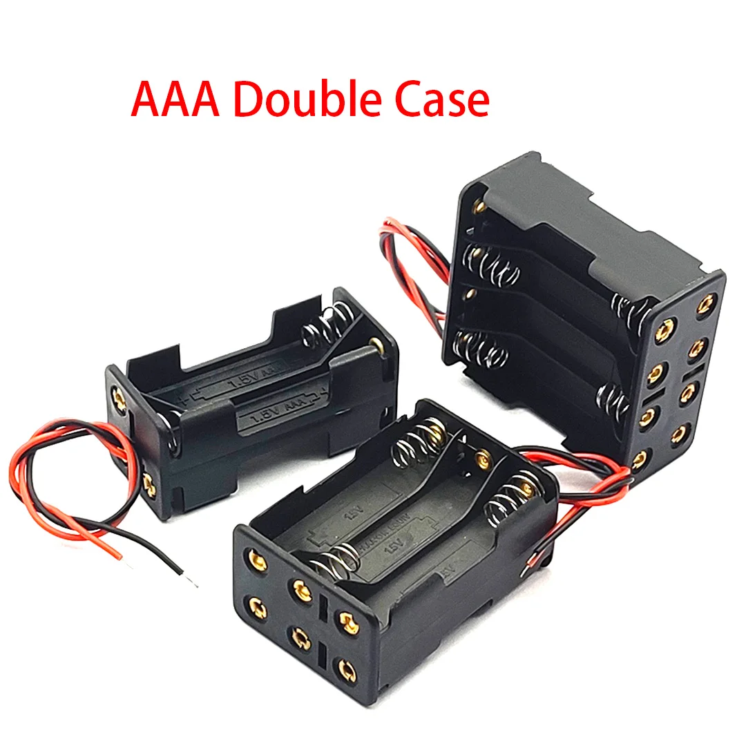 AAA Battery Holder AAA Battery Case AAA Battery Box 4AAA 6AAA 8AAA Battery Box Series Connection 6V/9V/12V DIY