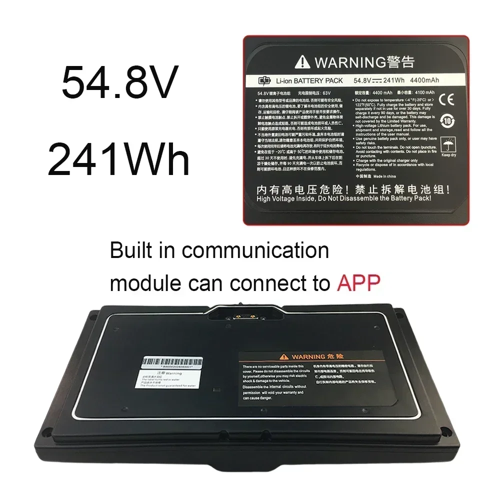 54.8V 4.4Ah 3-Pin Lithium Battery for Xiaomi Ninebot Segway MINI - Self-Balancing Skateboard Battery with BMS & App Connection