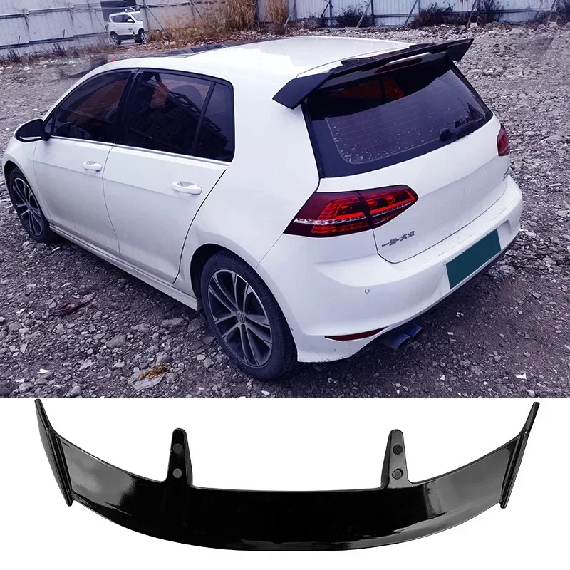 

New! Glossy Black Spoiler for Volkswagen Golf 7 MK7 ABS Material Car Rear Trunk Roof Spoiler