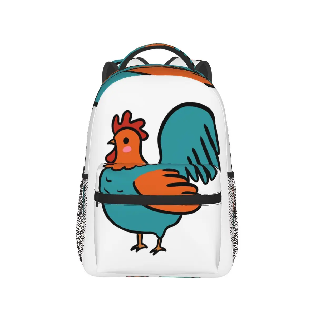 

Cute Rooster Backpack Hot Sale Daypack Large Capacity Boys Girls BookBag School Bag Shoulder Bags for Men Women